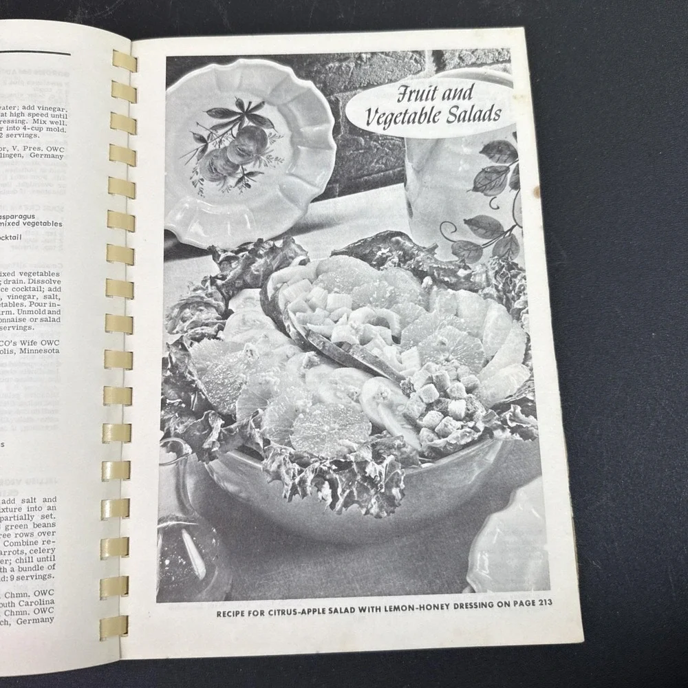 Recipes on‎ Parade Salads Cookbook 1966 Military Officers' Wives 2000 Recipes